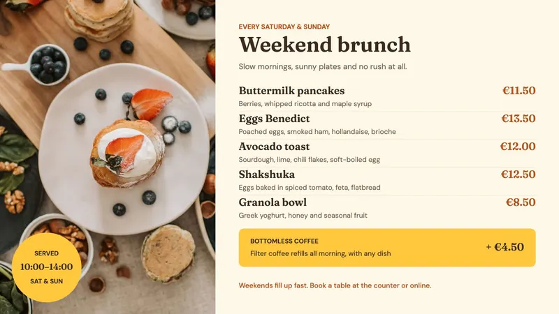 Weekend brunch