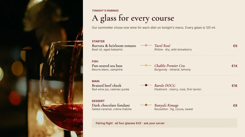 Wine pairing