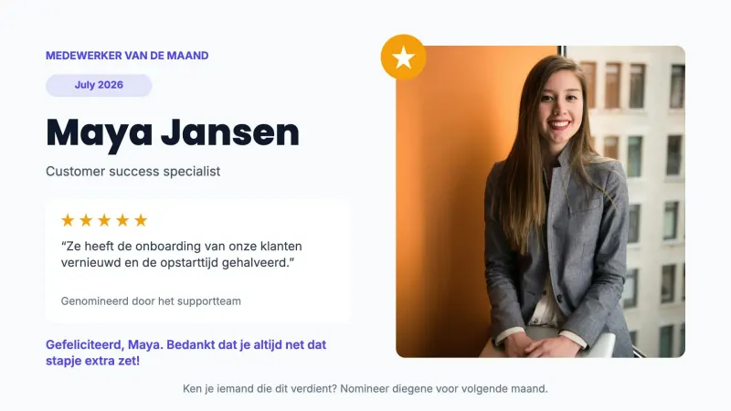 Medewerker van de maand