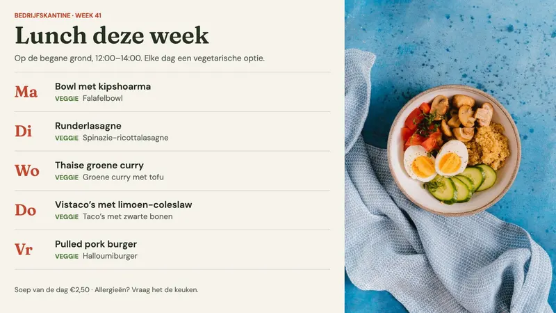 Lunch deze week